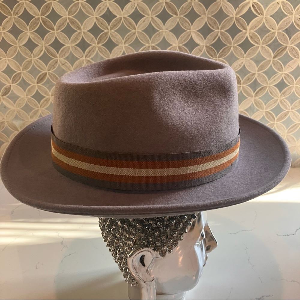 Borges & Scott Doyle Teardrop Fedora 100% Wool Felt Water Repellant 62 cm XL - Picture 3 of 12